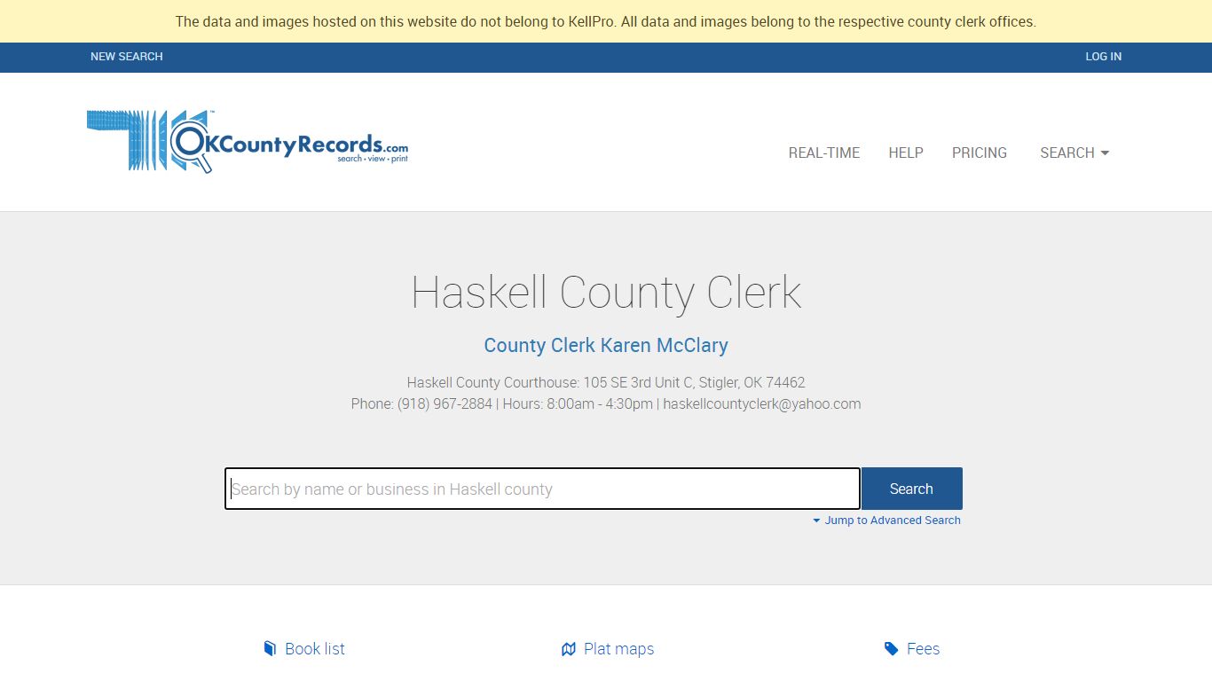 Haskell County | OKCountyRecords.com | County Clerk Public Land Records ...