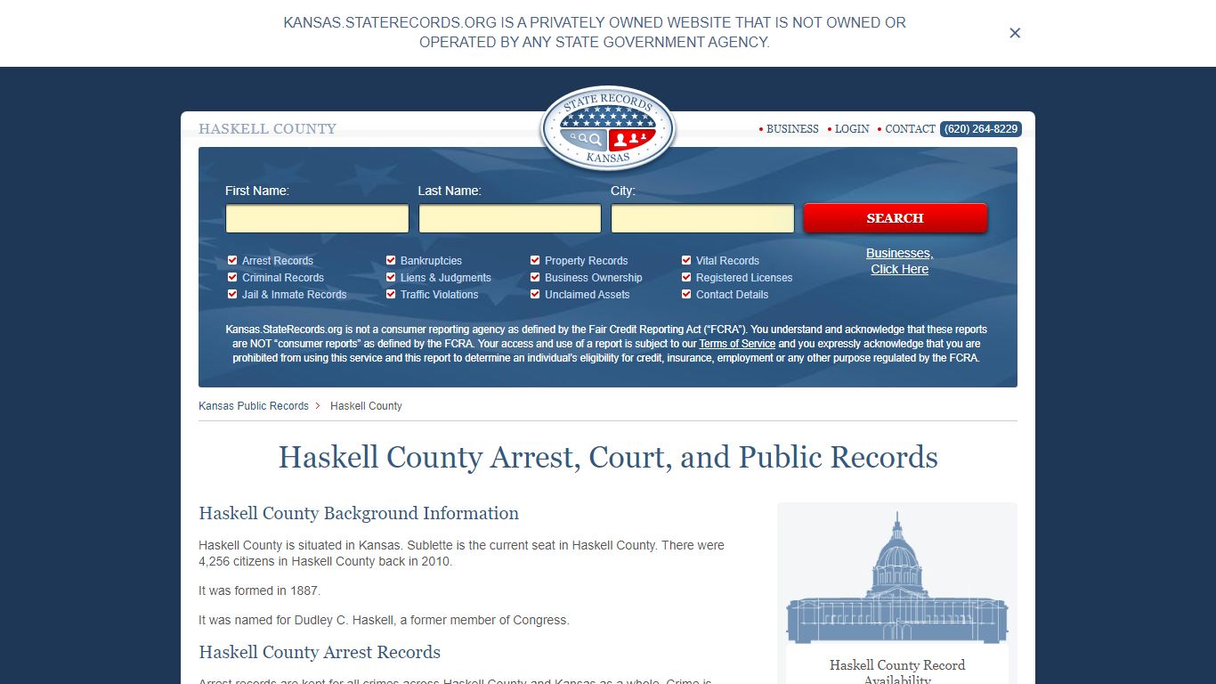 Haskell County Arrest, Court, and Public Records