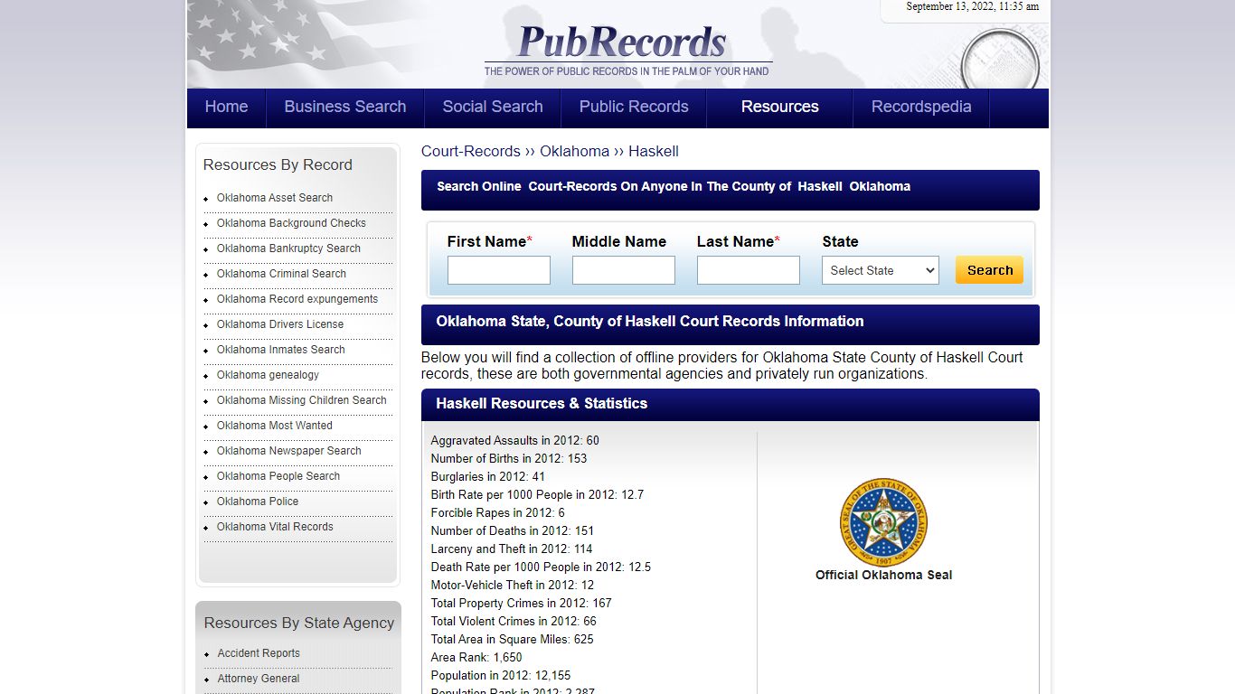 Haskell County, Oklahoma Court Records - Pubrecords.com